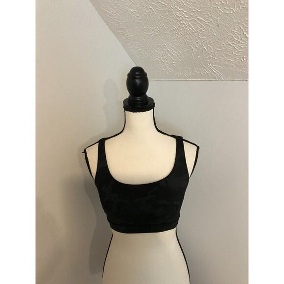 Lululemon Women's Incognito Camo Multi Grey Energy Bra - Size 6 - Cups Missing - Picture 1 of 7
